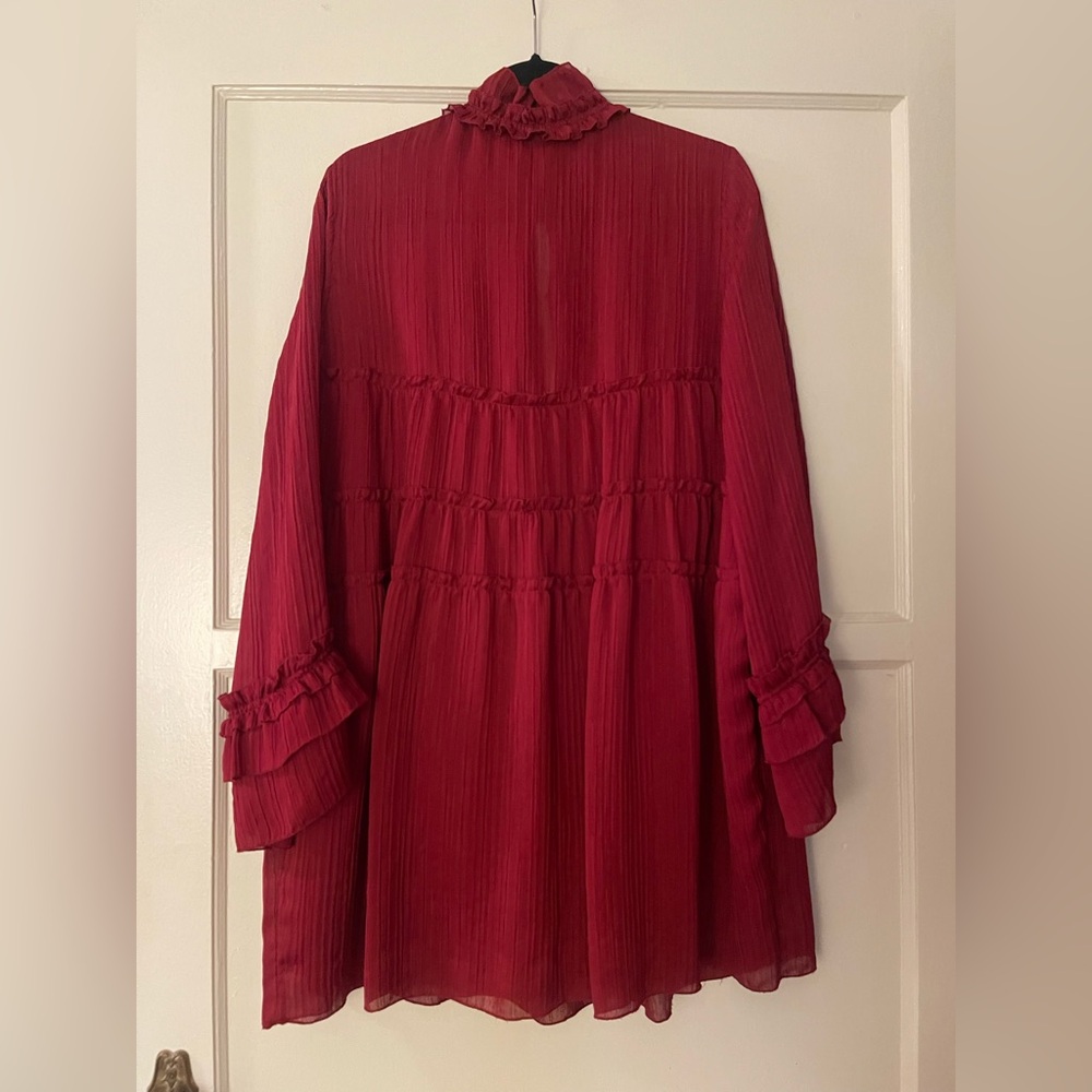 IRO Red Tiered Ruffled Sundress - Picture 4 of 4